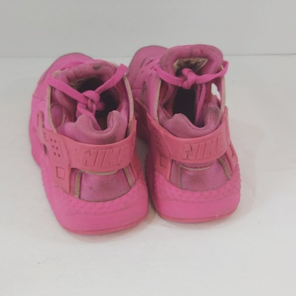 NIKE | Girls Huarache Run Sneakers Laser Fuchsia Pink Size 1 - Picture 3 of 9